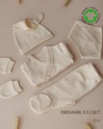 Organik Boyasız Dantelli 5'li Hastane Çıkışı