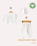 Baskılı Organik Eldivenli& Patikli Zıbın Takımı